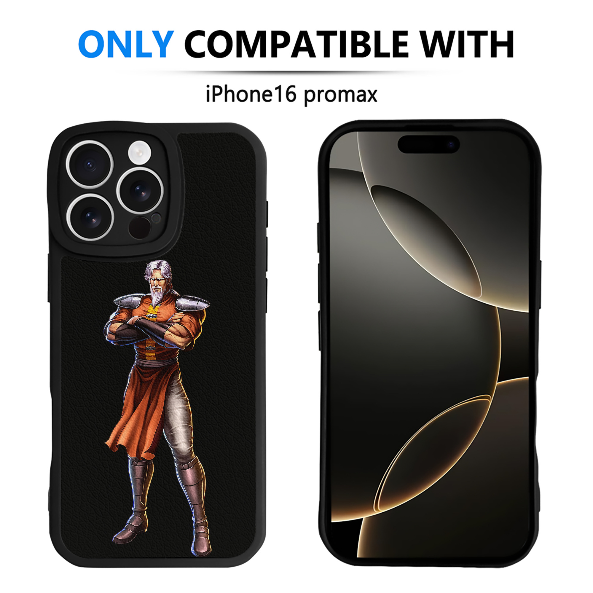 （画像用） 北斗の拳 Fist of the North Star 【iPhone 16シリーズ対応】シリコンスマホケース（レザー調） 材質：シリコン
